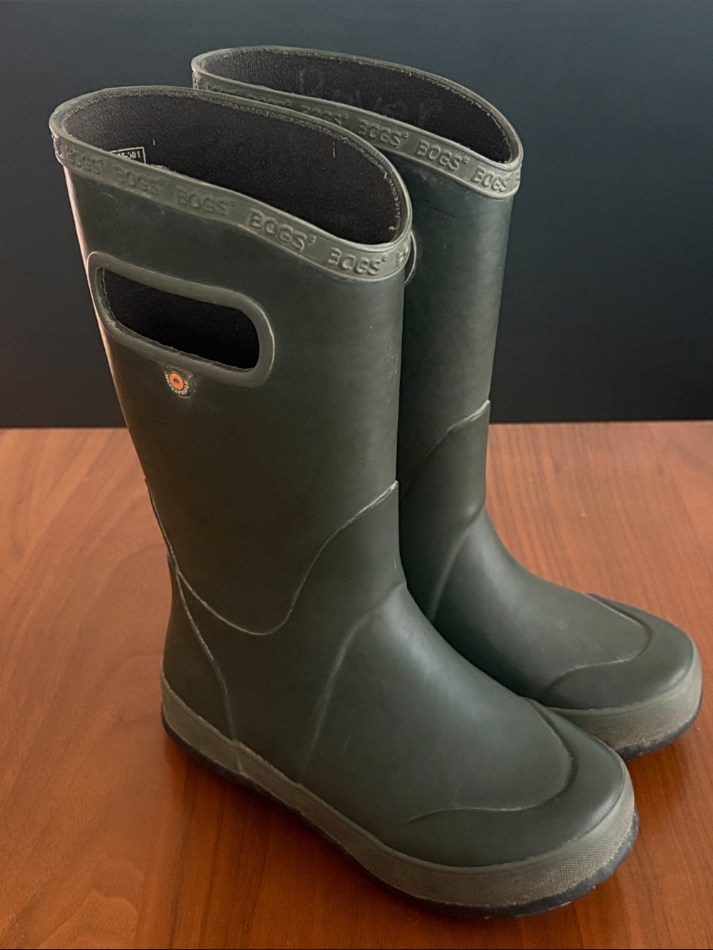 Bogs, dark olive green, Rain Boots, size 13